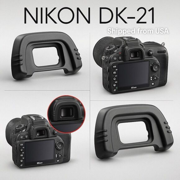 Rubber Eyecup DK-21 for Nikon  D7000 D300 D300S D90 D80 D200 D70S D60 D50 - Picture 2 of 5